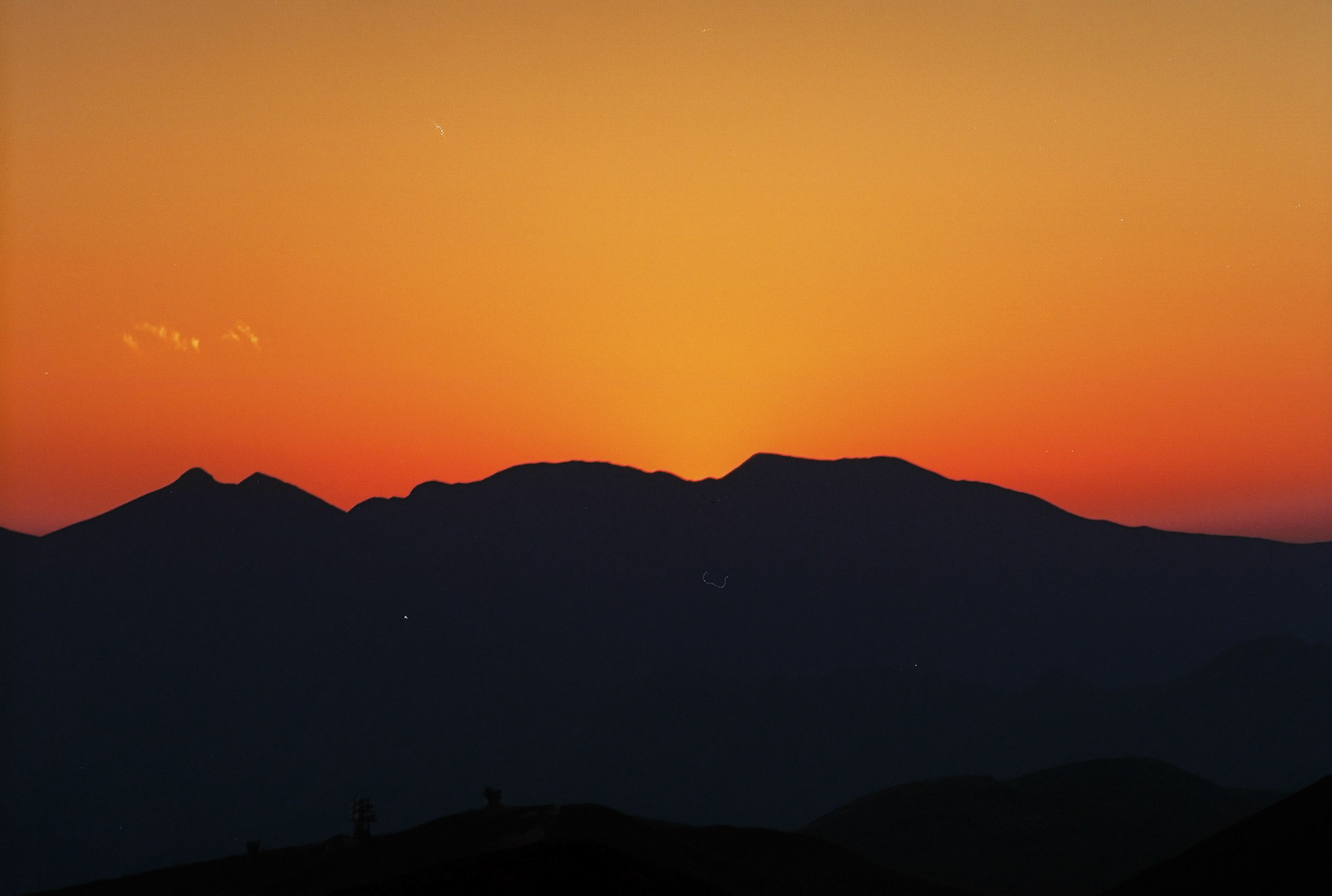Shot from the Bolognese Apennines at sunset