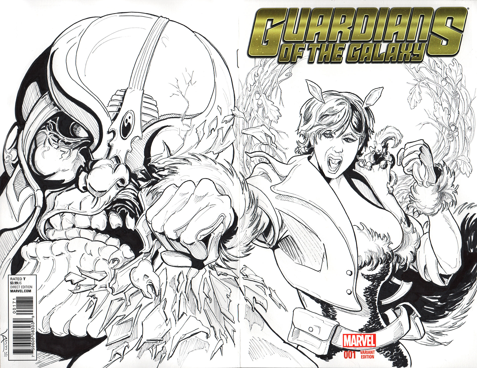Illustration on blank sketch cover of Bellechere, a prominent cosplayer.