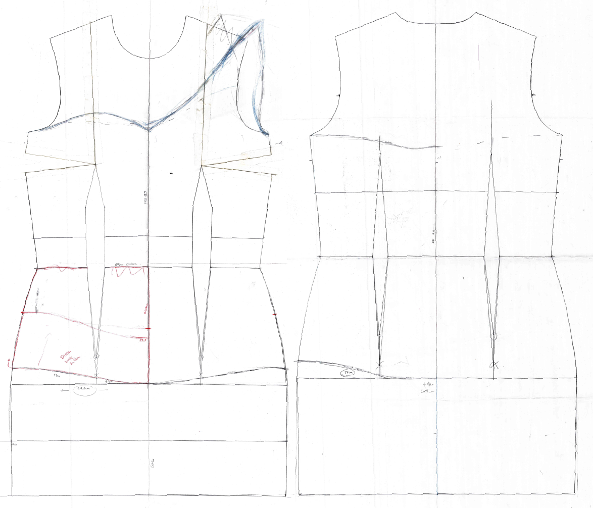 Hand-drafted pattern
