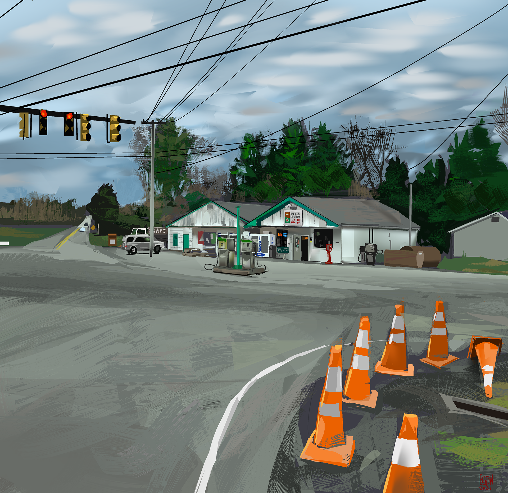 Little Gas station in Spring Hill, TN, HEAVYPAINT
