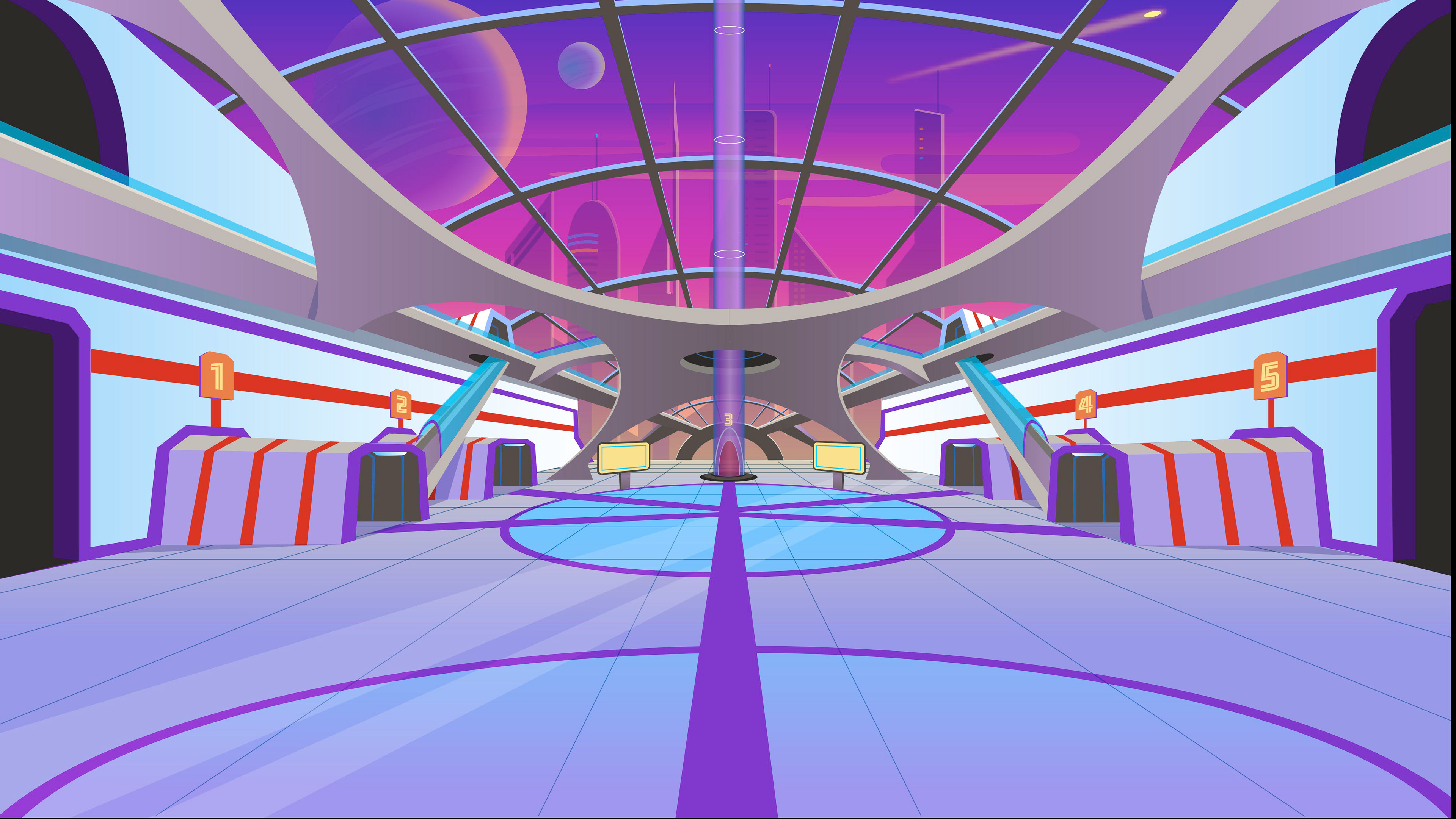 futuristic transportation hub for a cancelled project