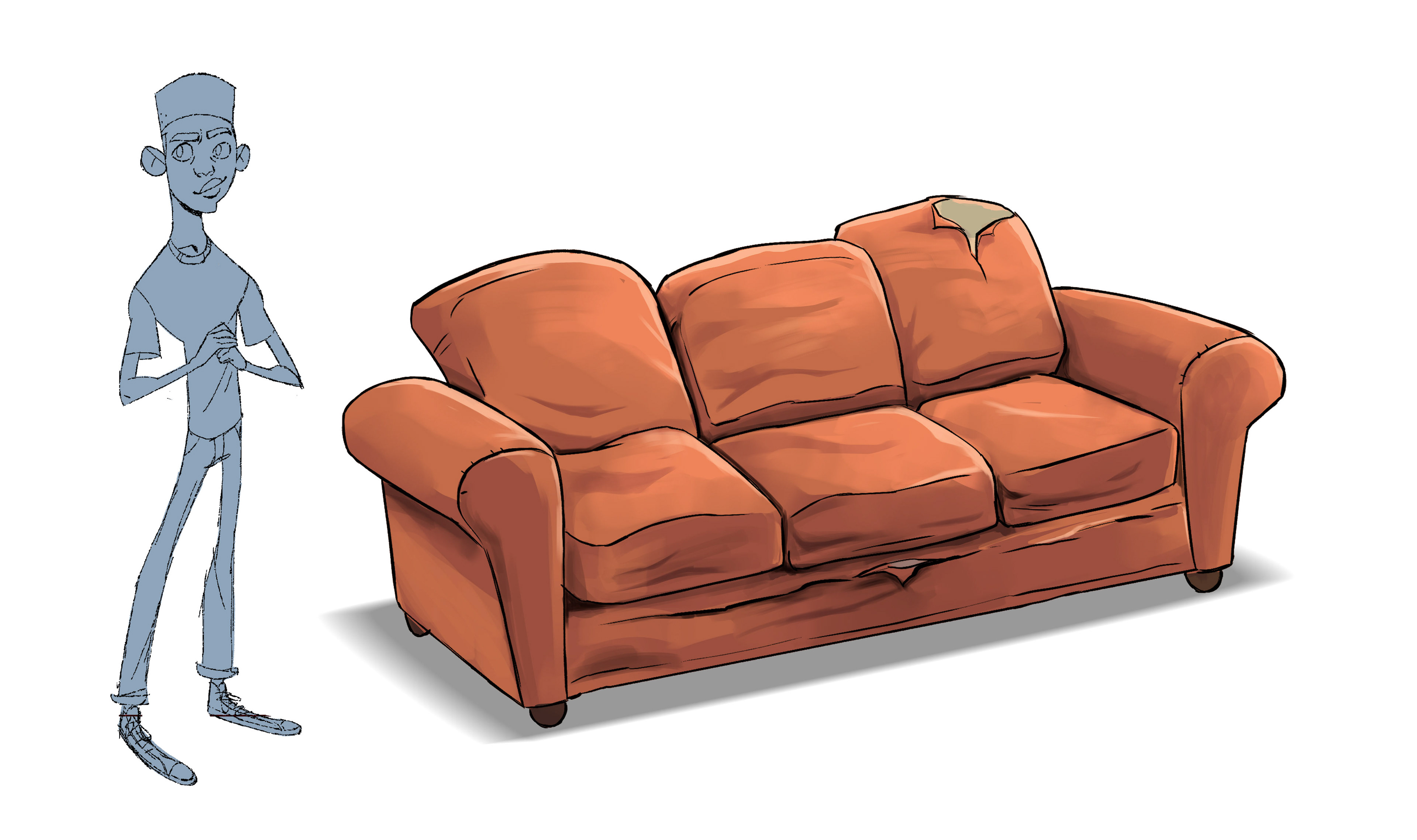couch from LoserU short film