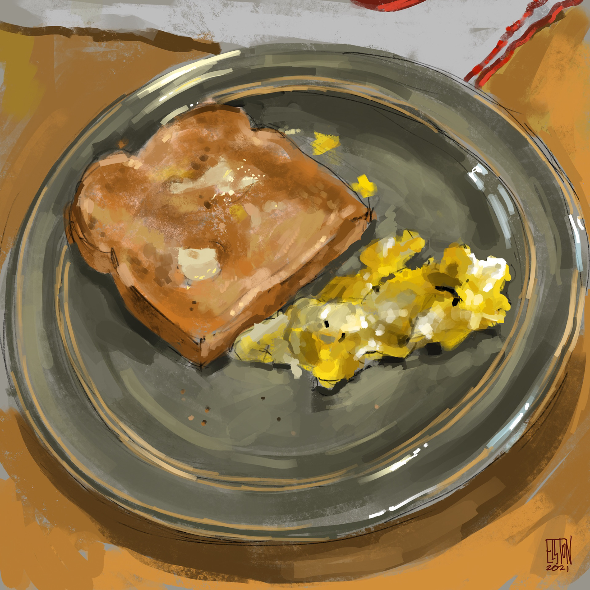 Scrambled Eggs and Toast