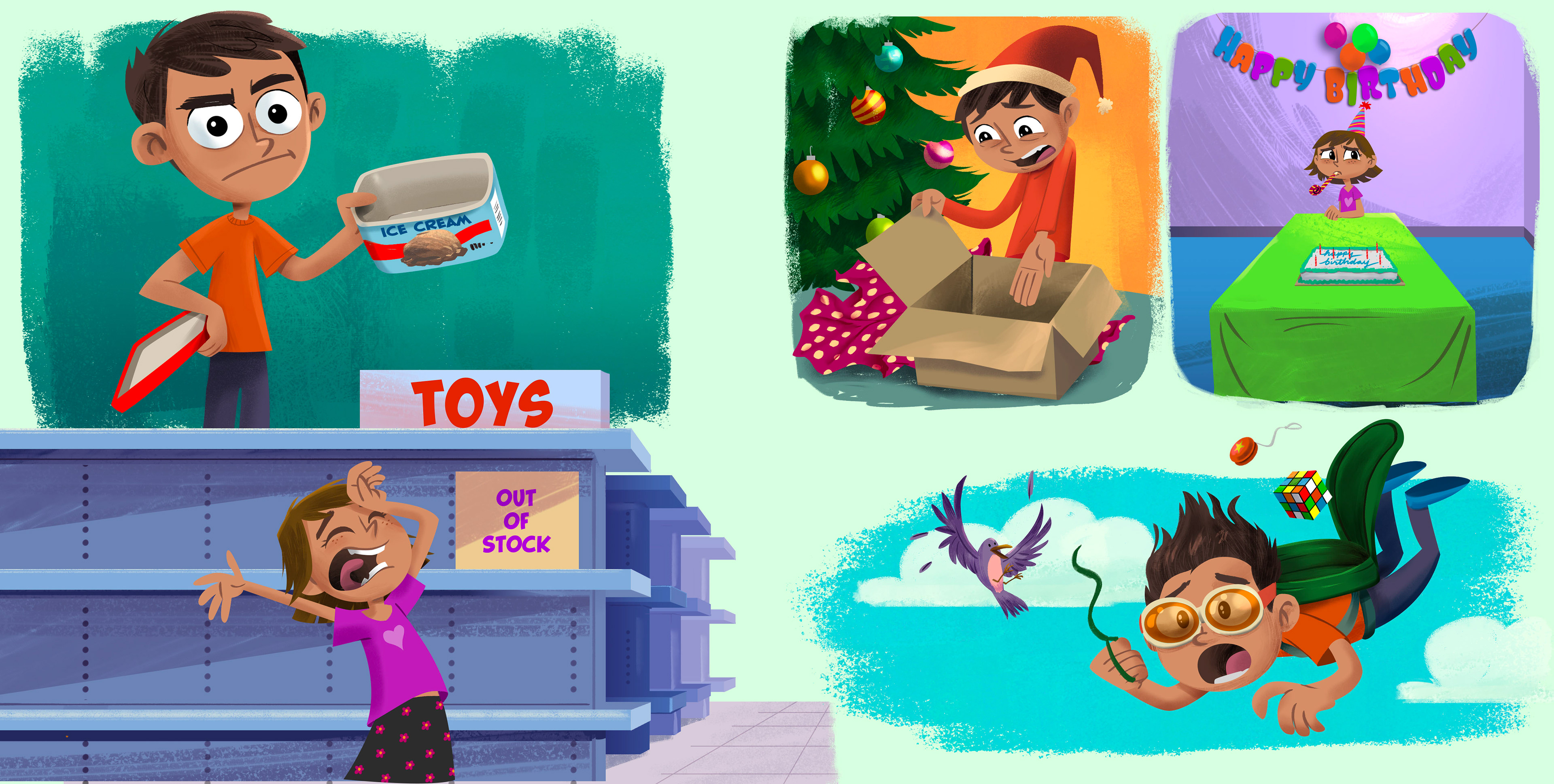 spread from Empty! Children's book by Joshua Cooley