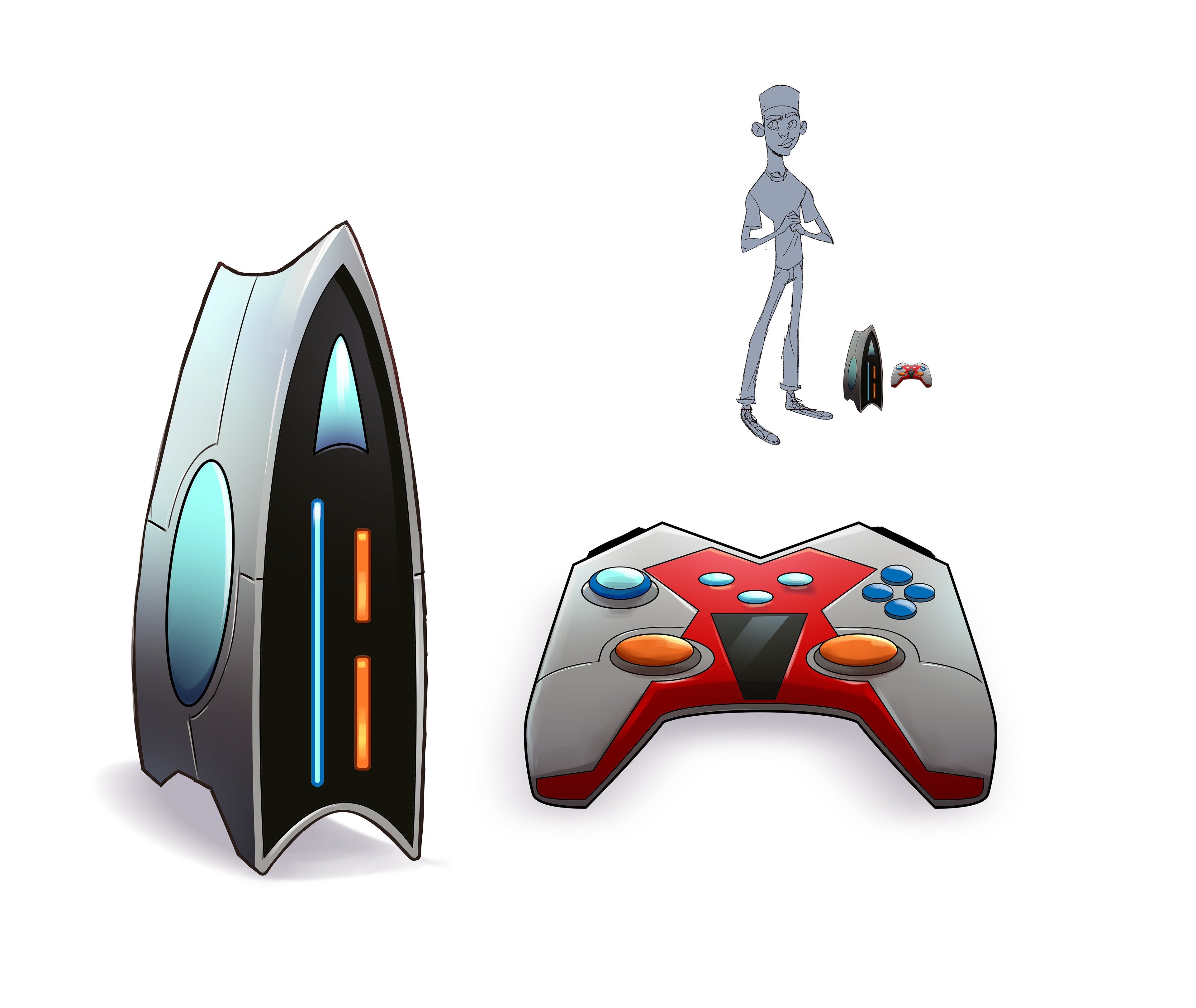 game console from LoserU short film