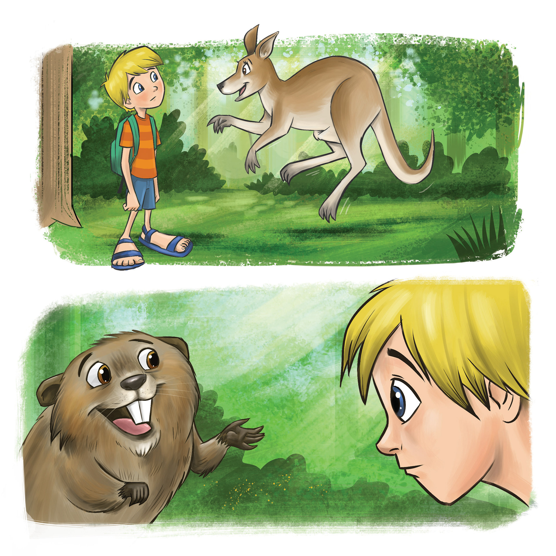page from Children's book Pete and His Gigantic Feet by Carrie Talbott
