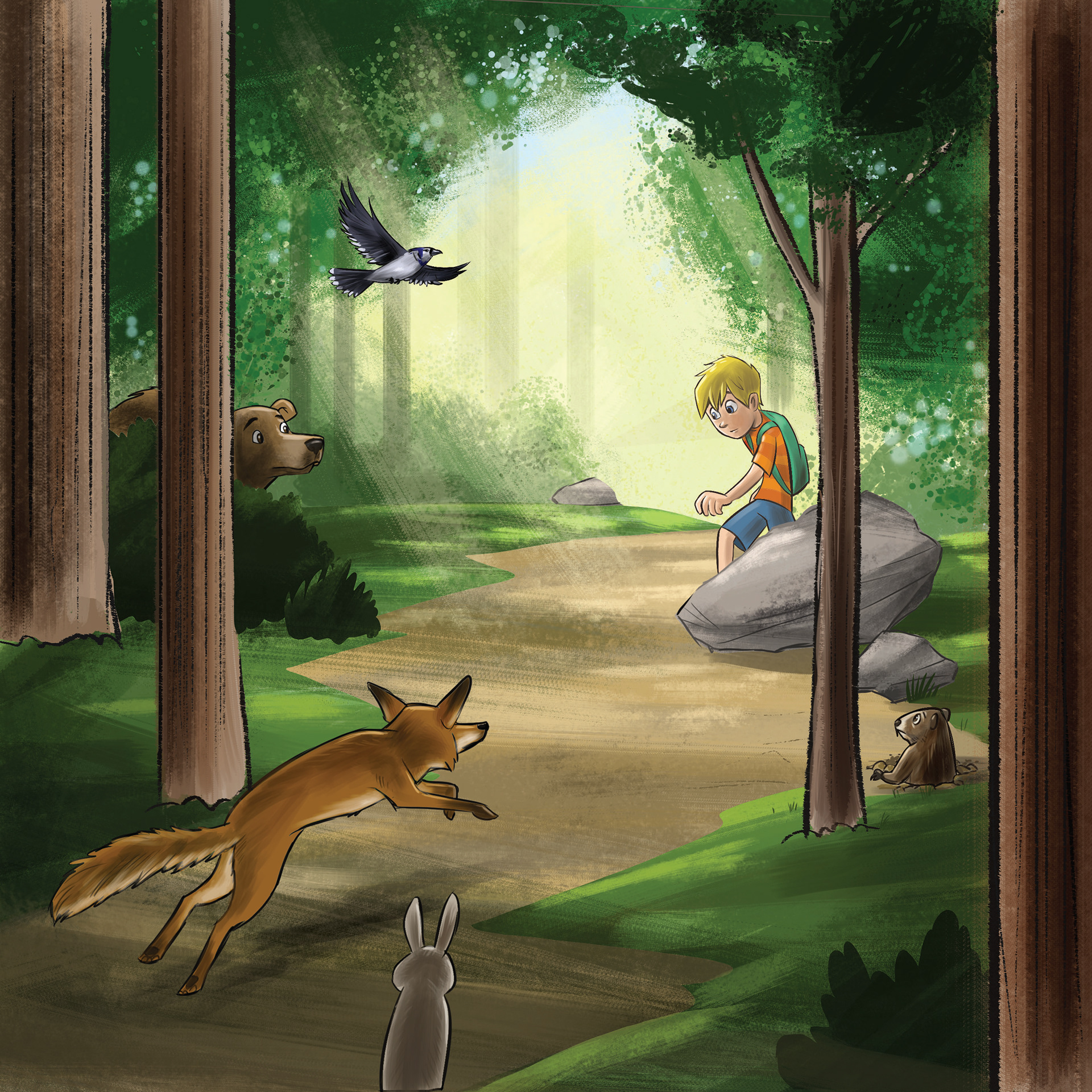 page from Children's book Pete and His Gigantic Feet by Carrie Talbot