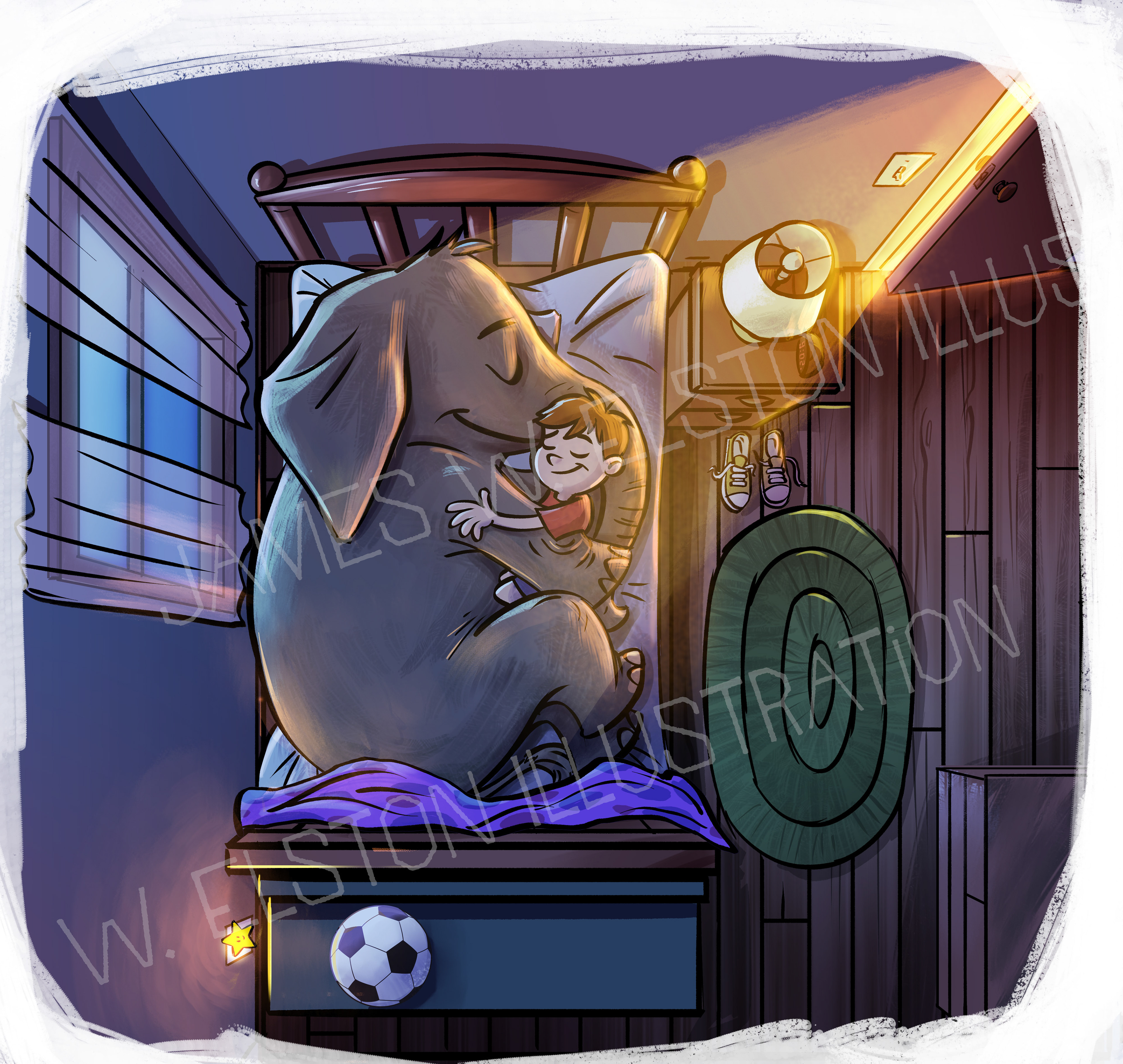 page from Elephant Children's book by Aaron Telck