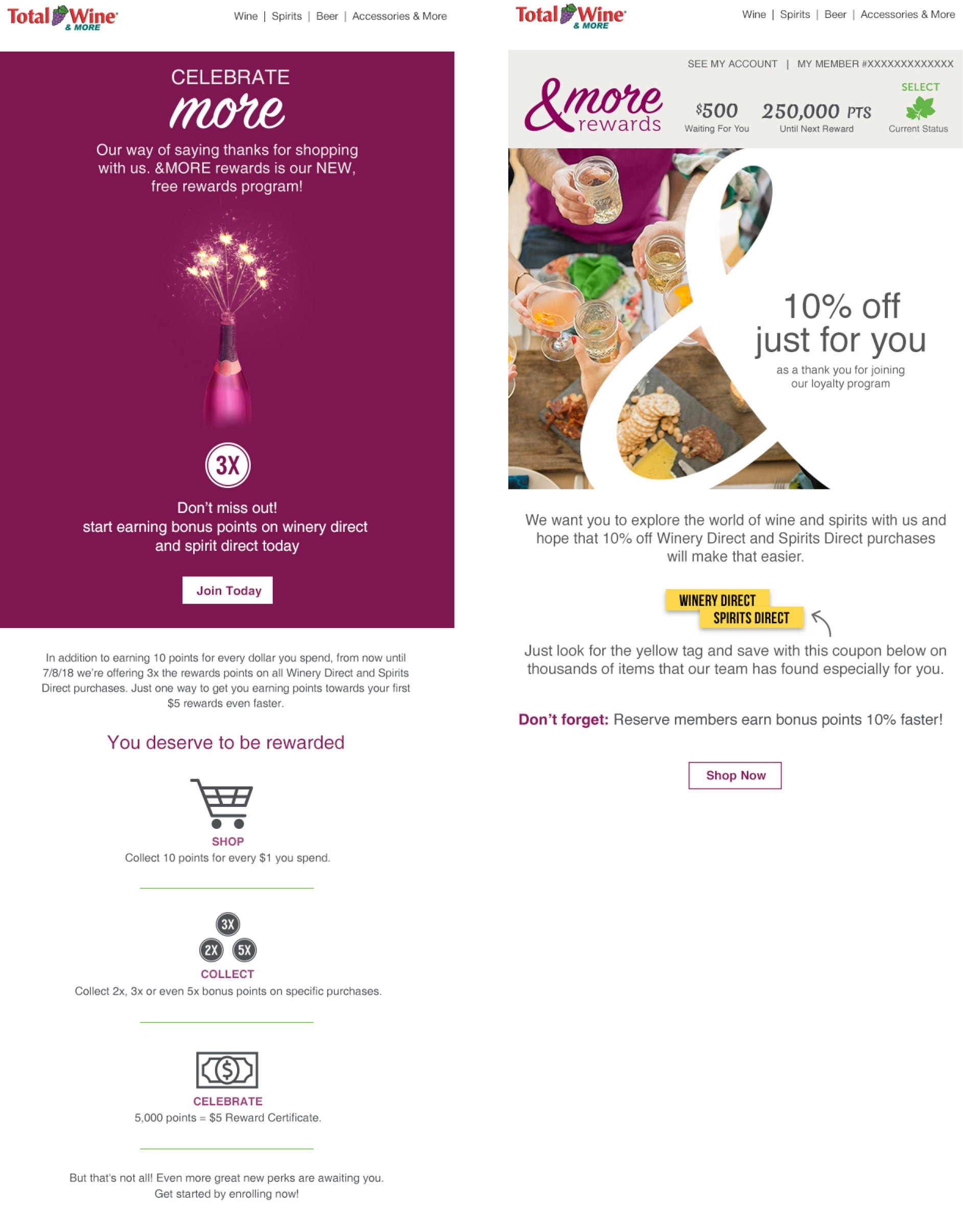 Task: Concept, design and produce final images for email development team on &More Membership emails and creative material. Worked with copy writers and developers until completion. Medium: Email