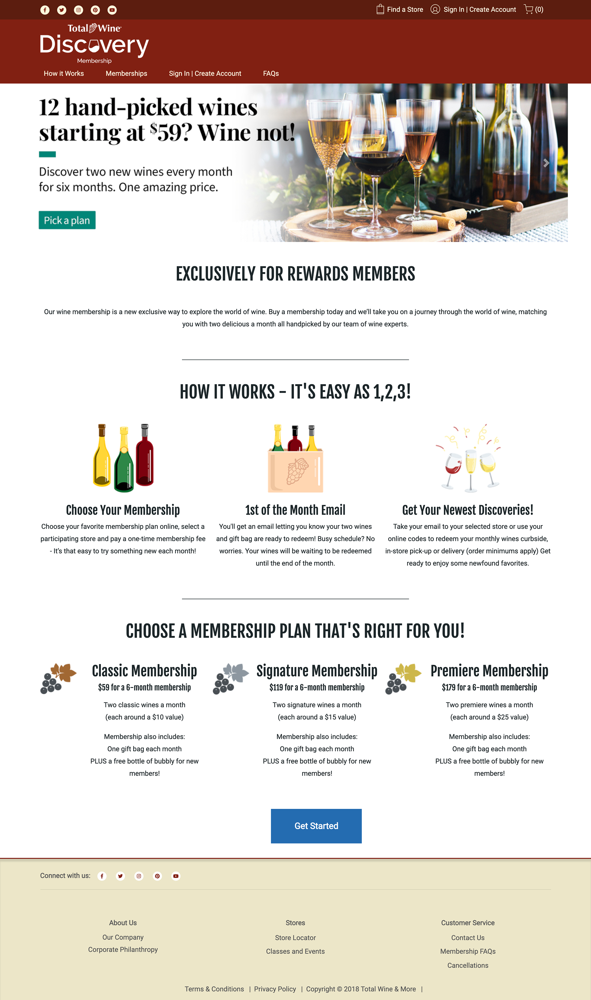 Task: Storyboard, concept and design creative for a new membership initiative to be used across platforms. Worked with copy writers, developers, designers until completion. Medium: Email, web (shown), social media, print, in-store