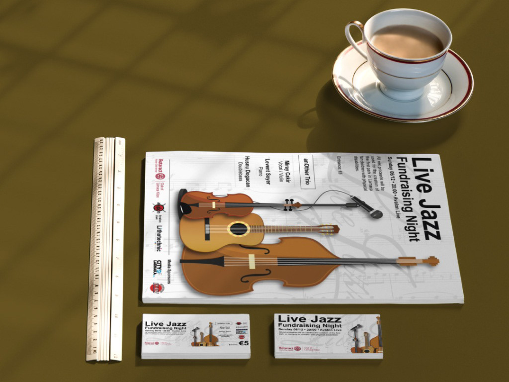 Music charity event material