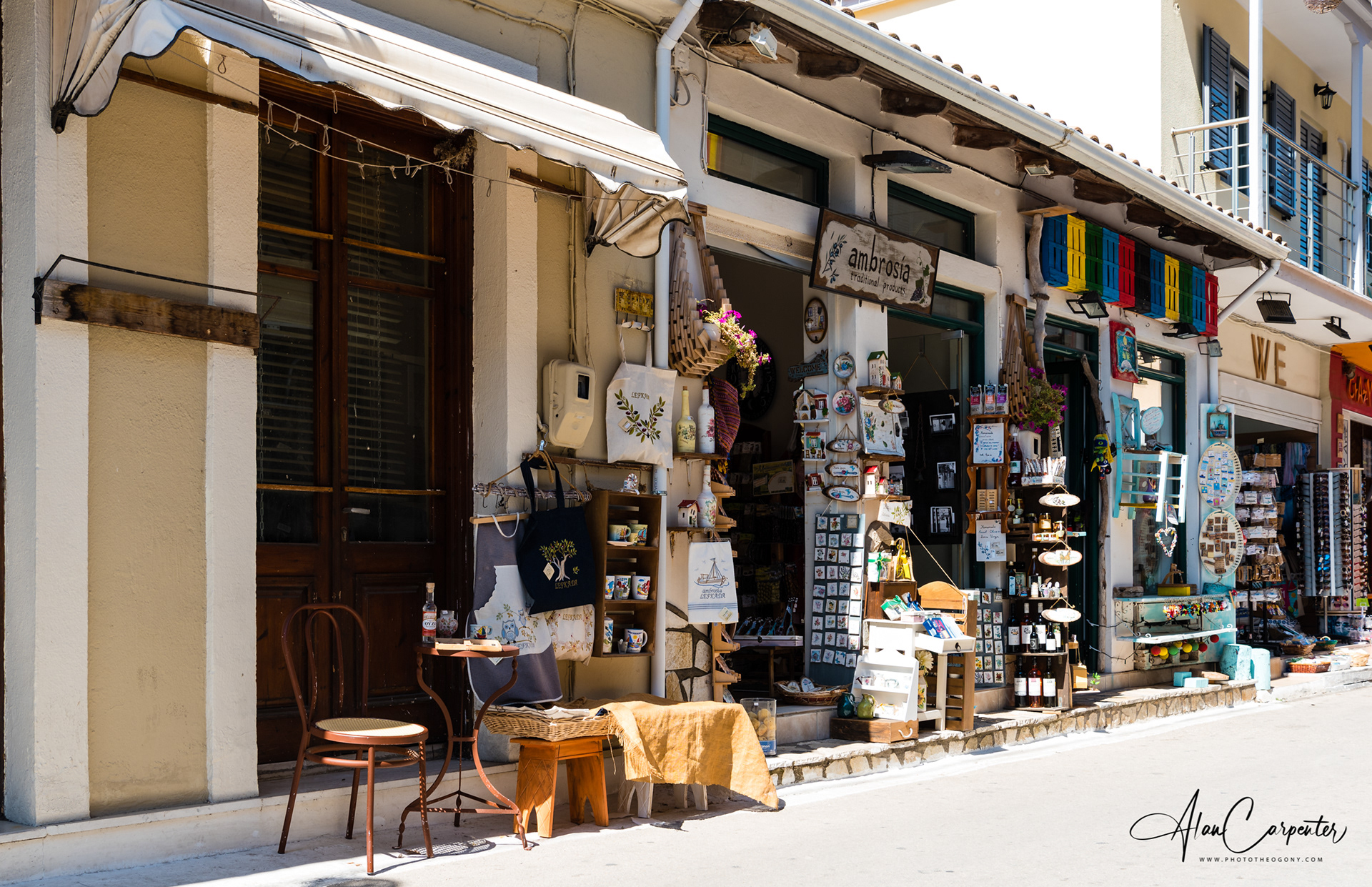 Vasiliki’s little streets are made for wandering — colourful shops, friendly faces, and the perfect spot for a cool drink and a lazy hour of people-watching