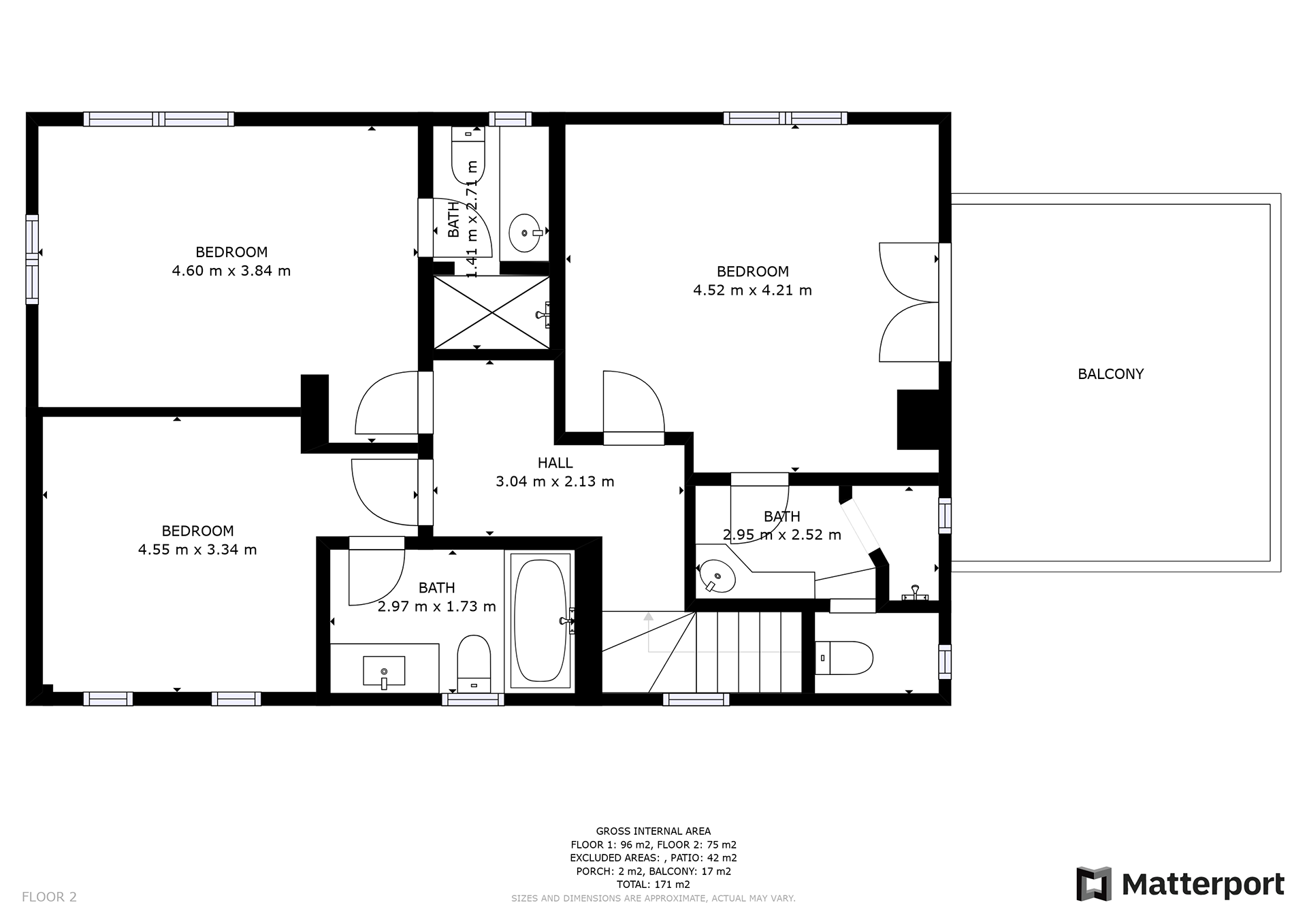 Upstairs floor plan