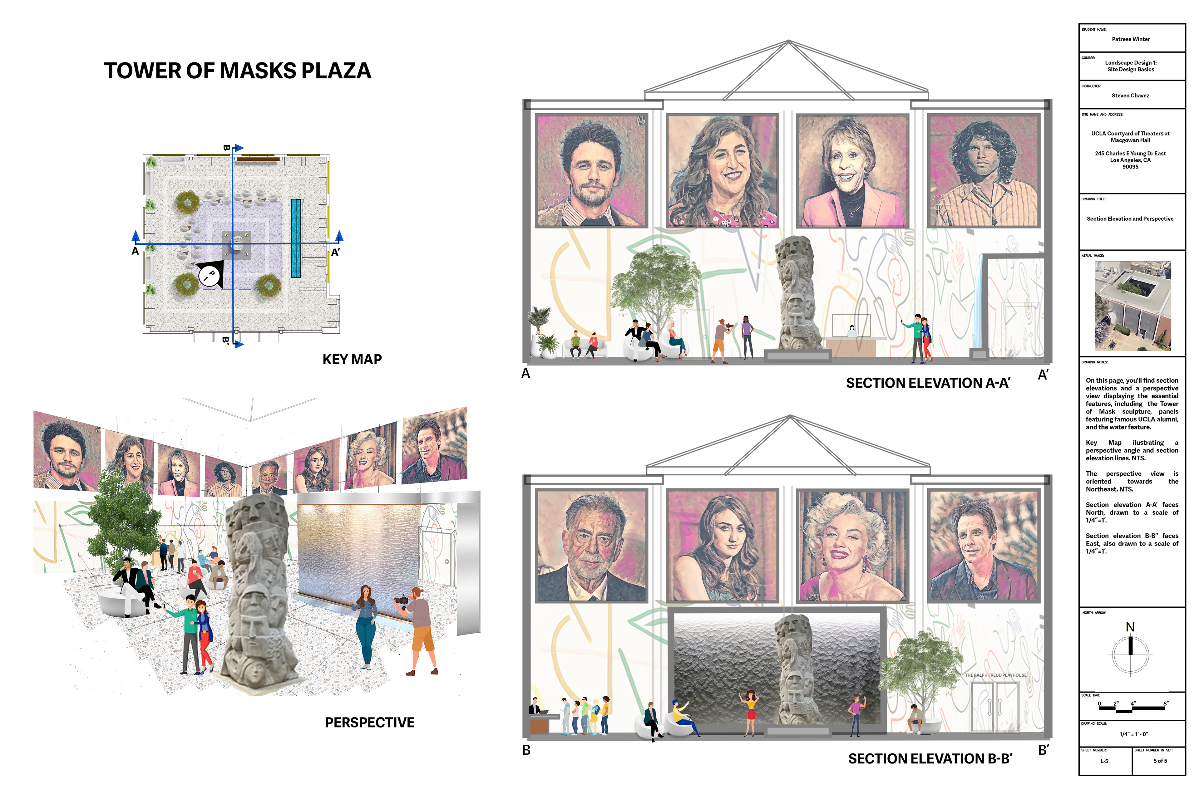 PERSPECTIVES AND SECTION ELEVATIONS