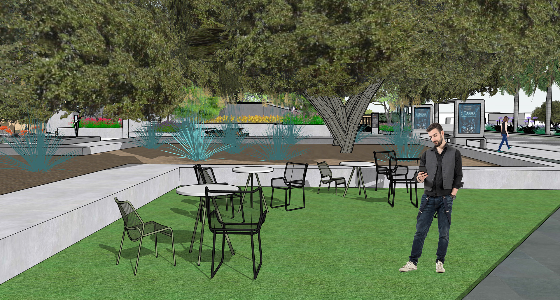 THE GAME COURT: CHESS & BACKGAMMON TABLES