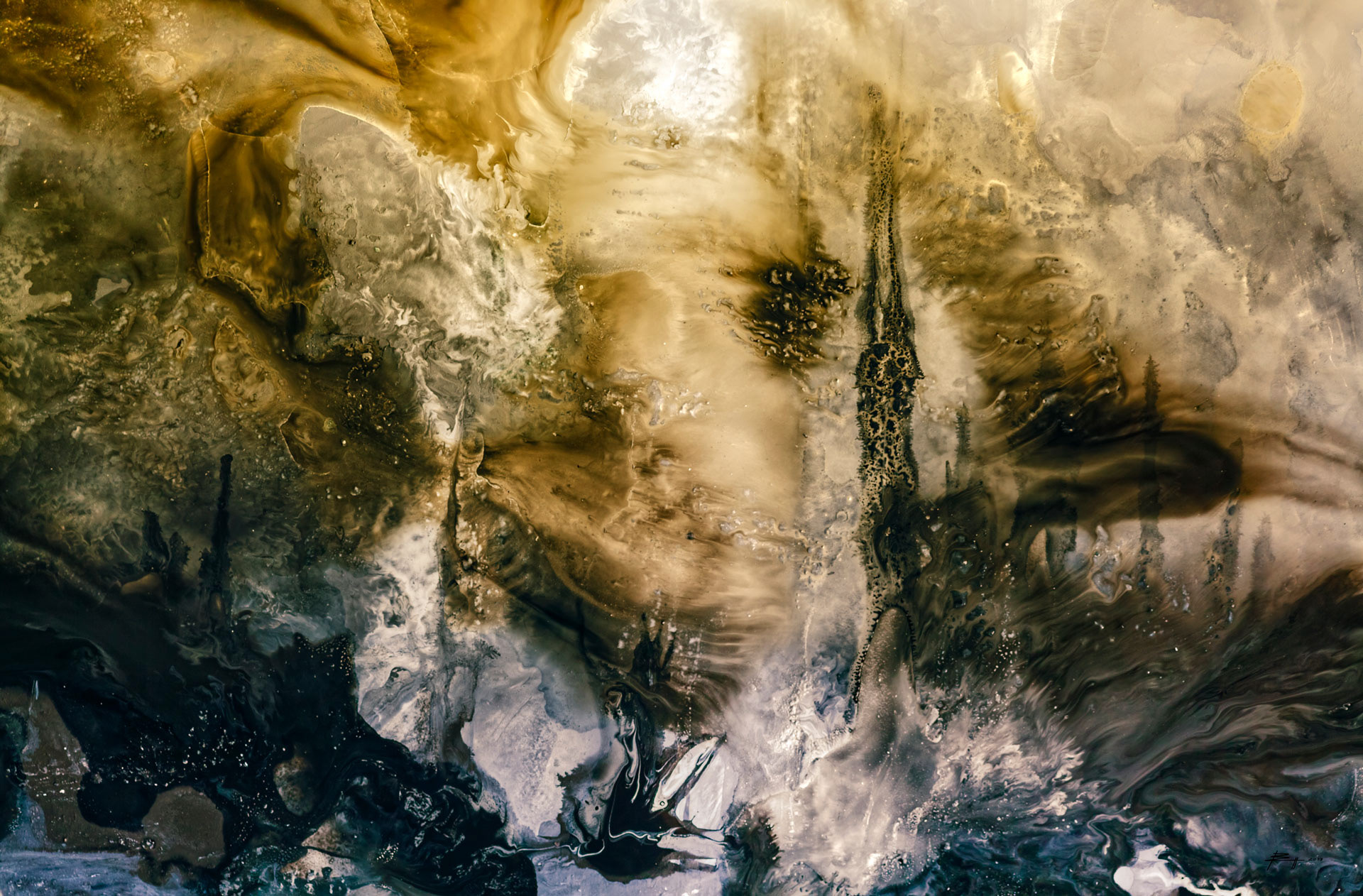 Otherland I - 2019 - Gouache/Abgelichtet - Fine Art Print auf Alu Dibond 115x76