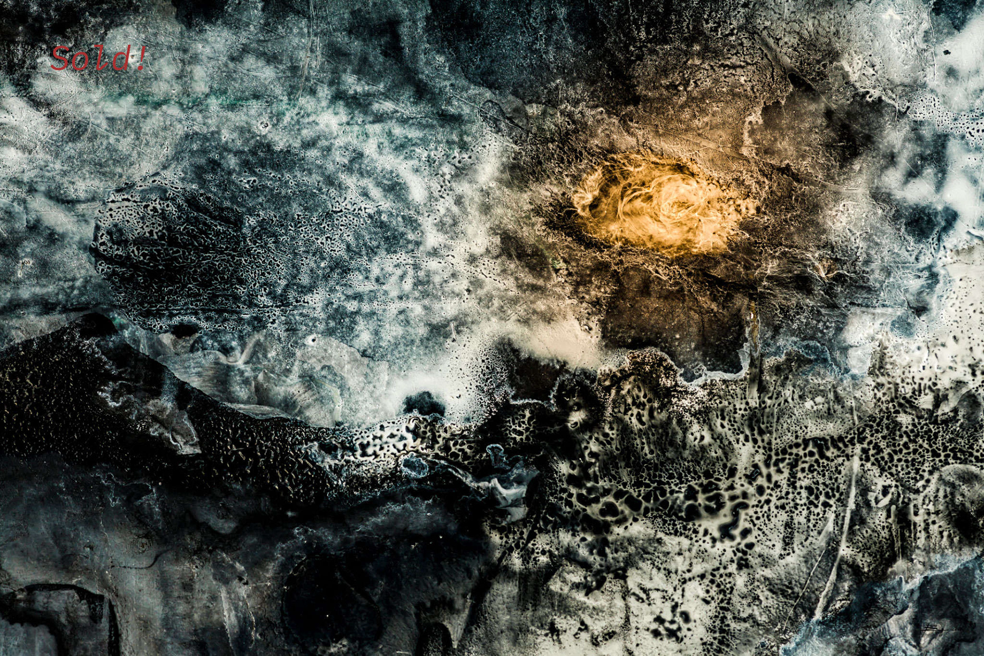 Otherland V - 2019 - Gouache - Abgelichtet - Fine Art Print auf Alu Dibond 150x100 - SOLD!