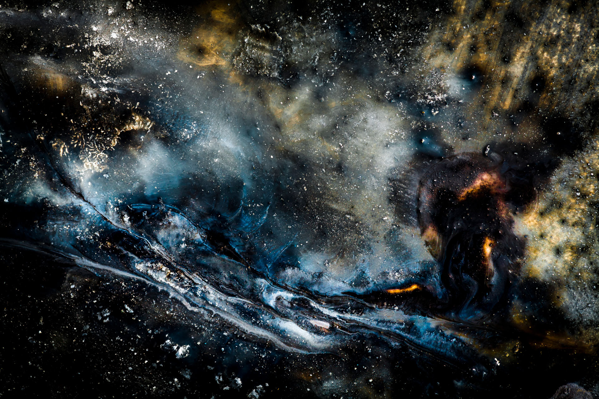 2000 Light years from home V - 2019 - Gouache/Abgelichtet - Fine Art Print auf Alu Dibond 150x100