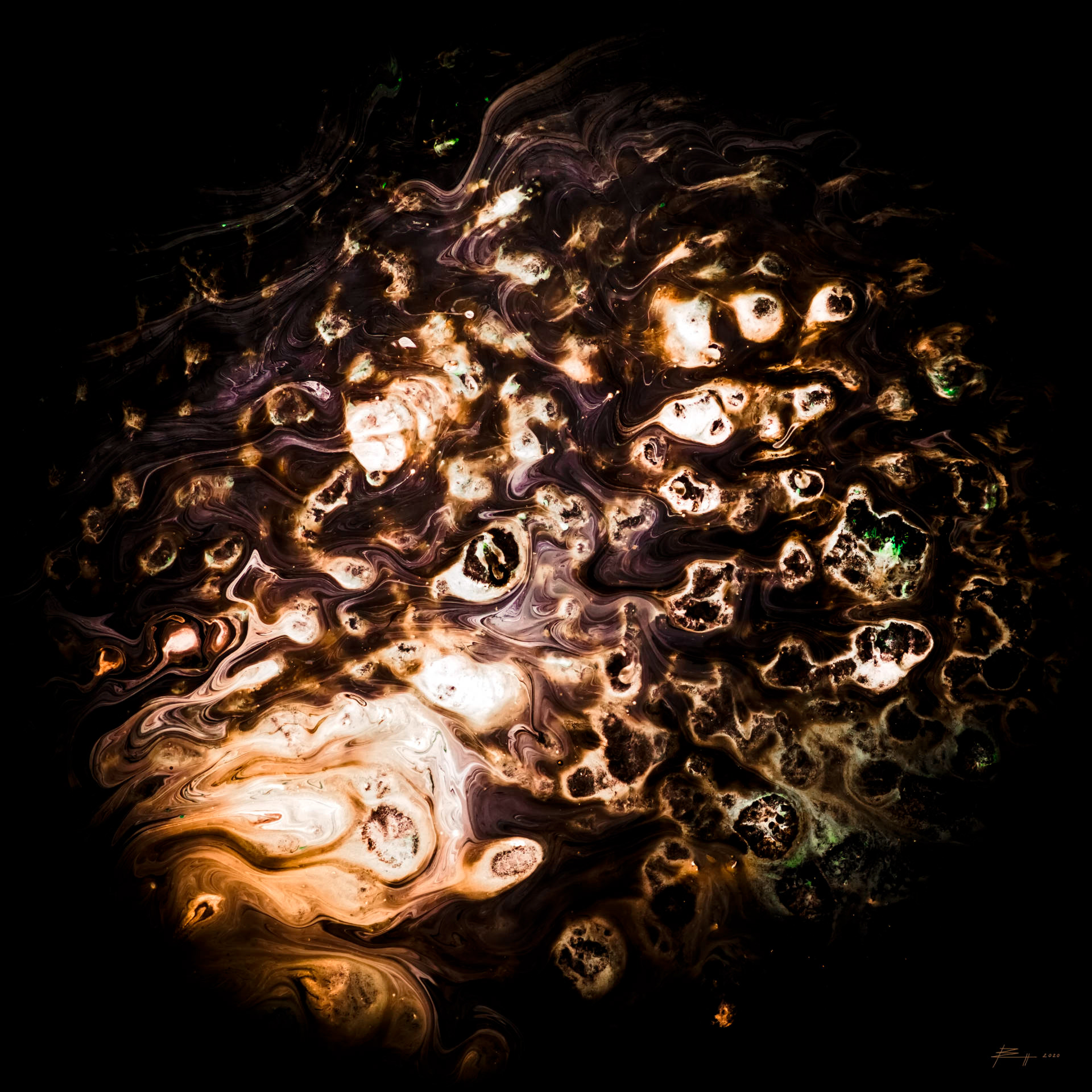 Life begins II - 2019 - Acryl/Abgelichtet - Fine Art Print auf Alu Dibond - 60x60