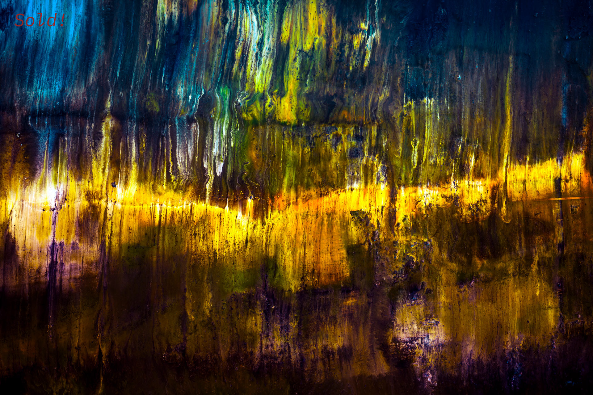 Der Pfad - 2019 - Acryl/Gouache/Abgelichtet - Fine Art Print auf Alu Dibond - 200x133 - SOLD!