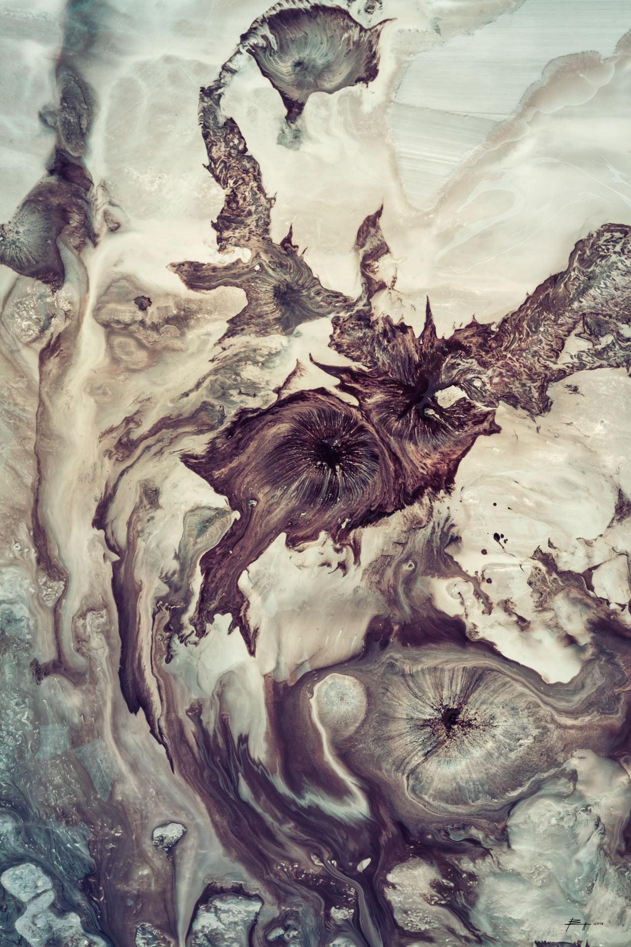 The Garden - 2019 - Acryl/Gouache/Abgelichtet - Fine Art Print auf Alu Dibond - 67x90