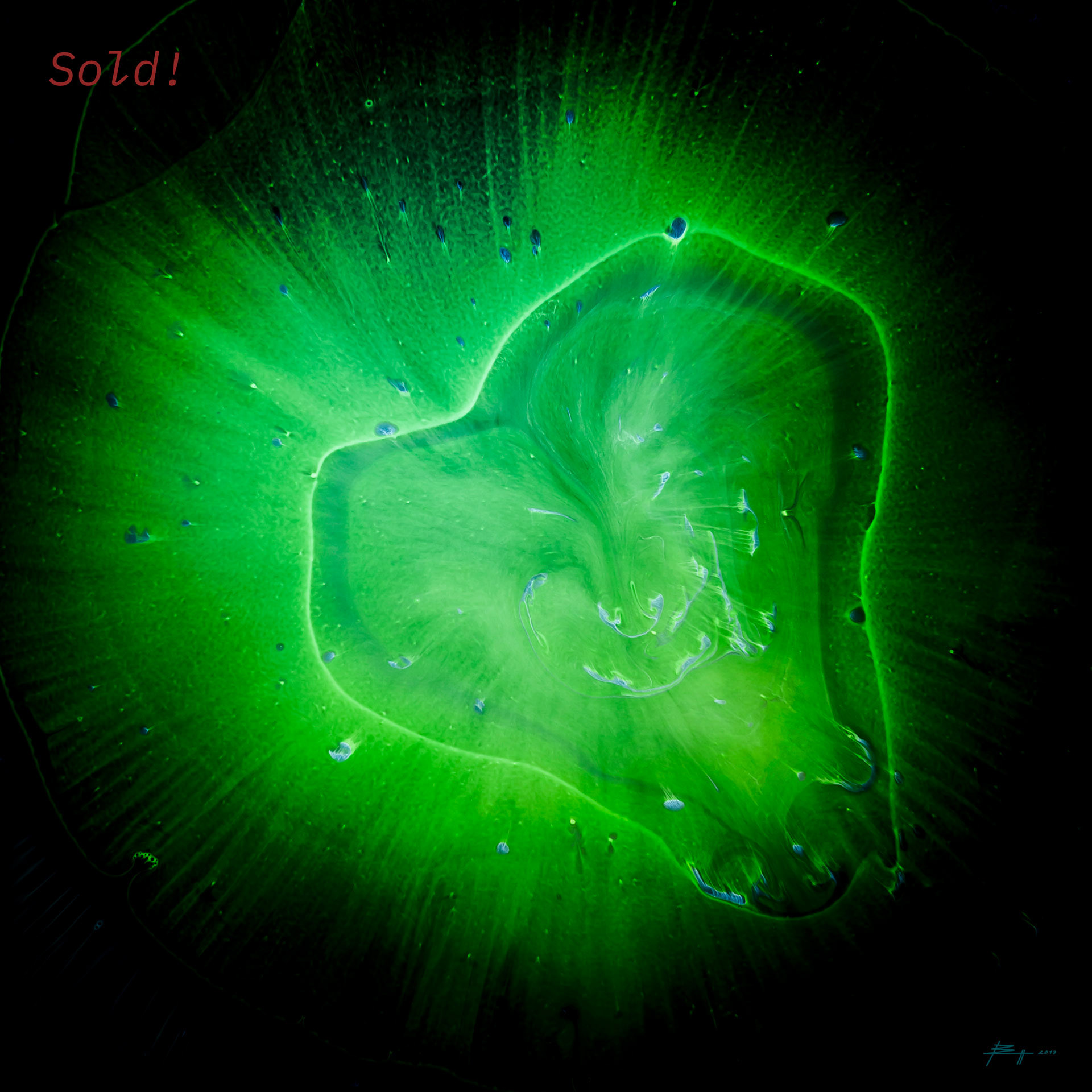 Meduse X - 2019 - Acryl/Abgelichtet - Fine Art Print auf Alu Dibond - 40x40 - SOLD!