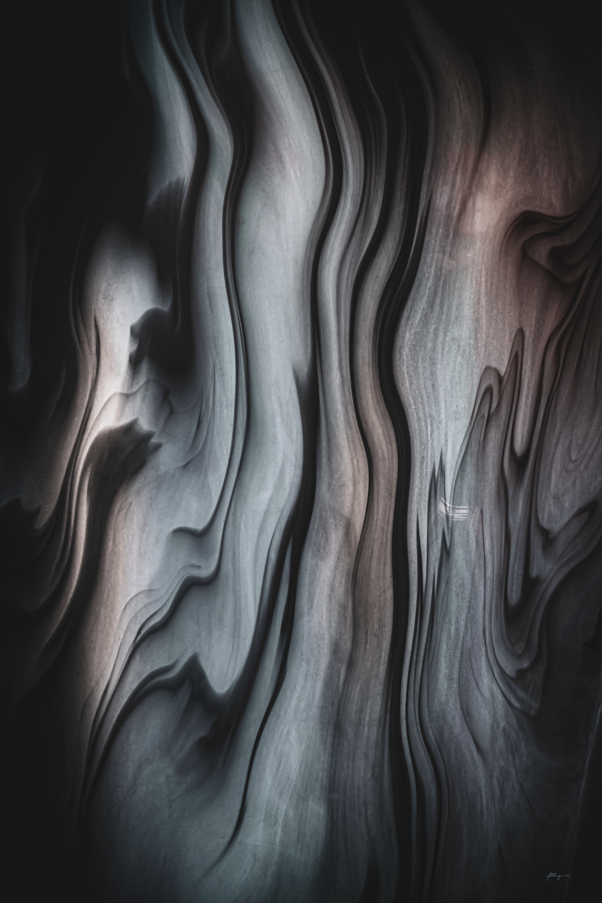 Flowing I - 2022 - Acryl/Abgelichtet - Fine Art Print auf Alu Dibond - 100x150 / 90x60