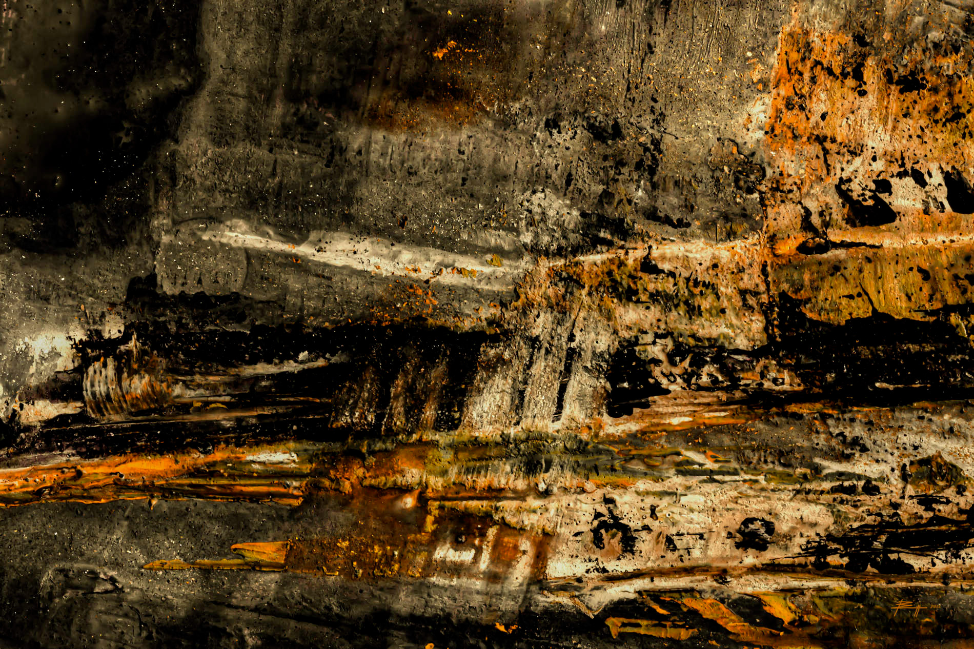 The Rock - 2021 - Gouache/Abgelichtet - Fine Art Print auf Alu Dibond 200x133