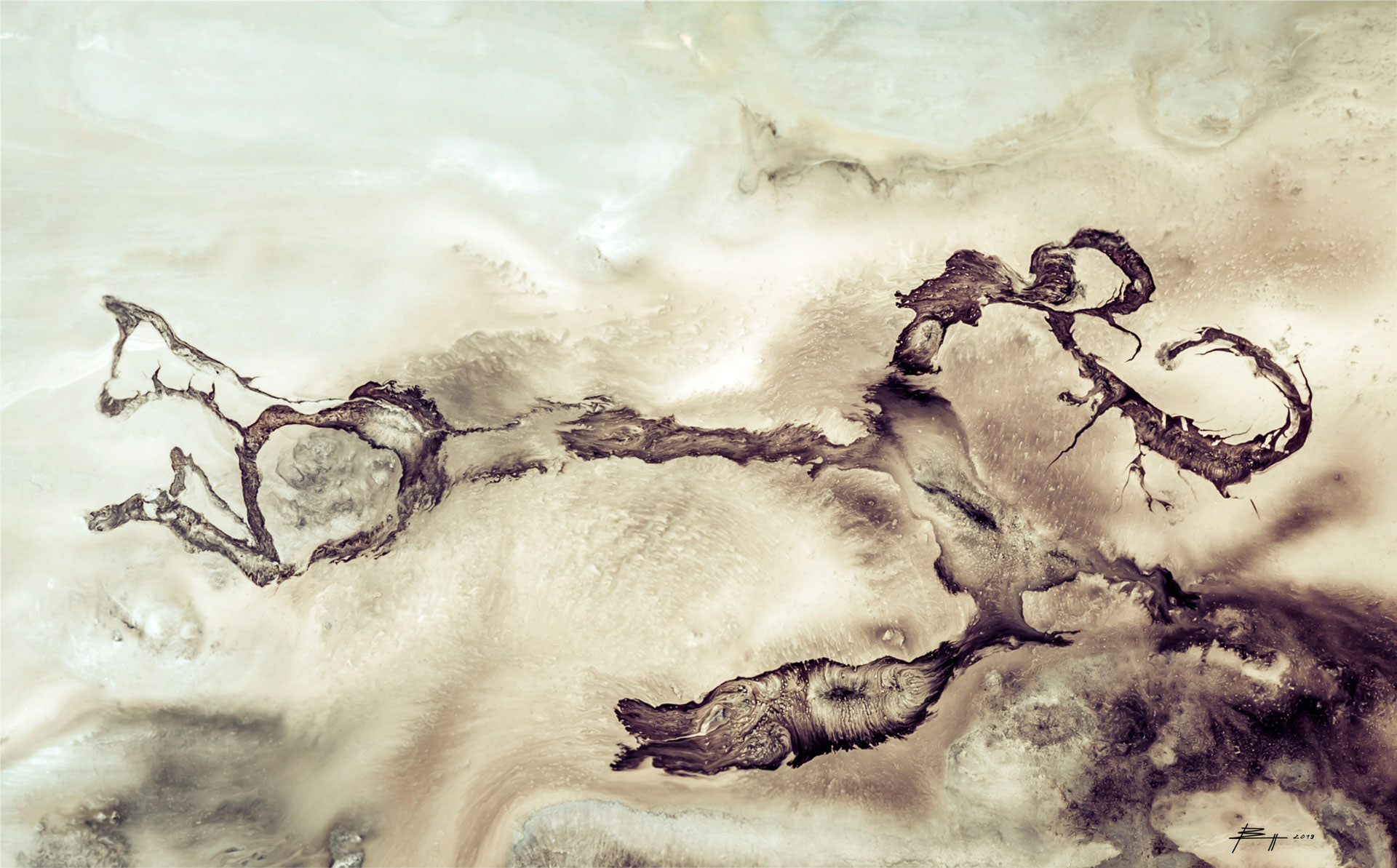 The Gardner II - 2019 - Acryl/Gouache/Abgelichtet - Fine Art Print auf Alu Dibond - 60x47