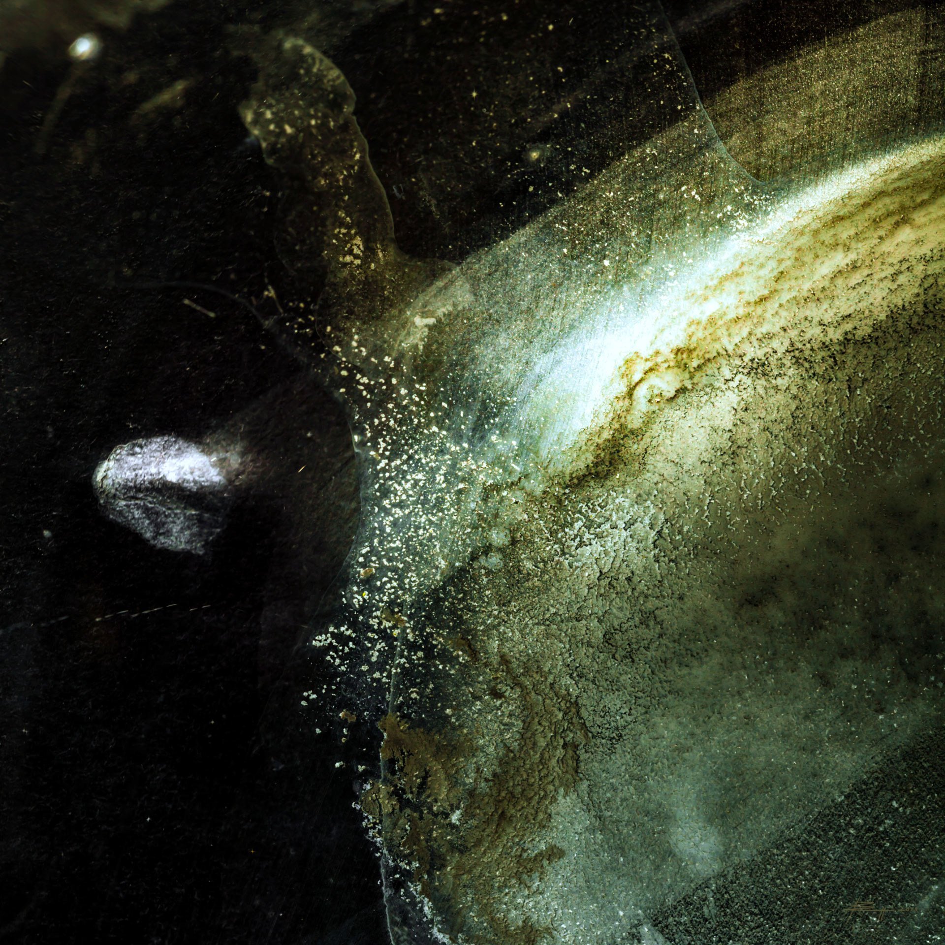 2000 Light years from home IV - 2019 - Gouache/Abgelichtet - Fine Art Print auf Alu Dibond 60x60