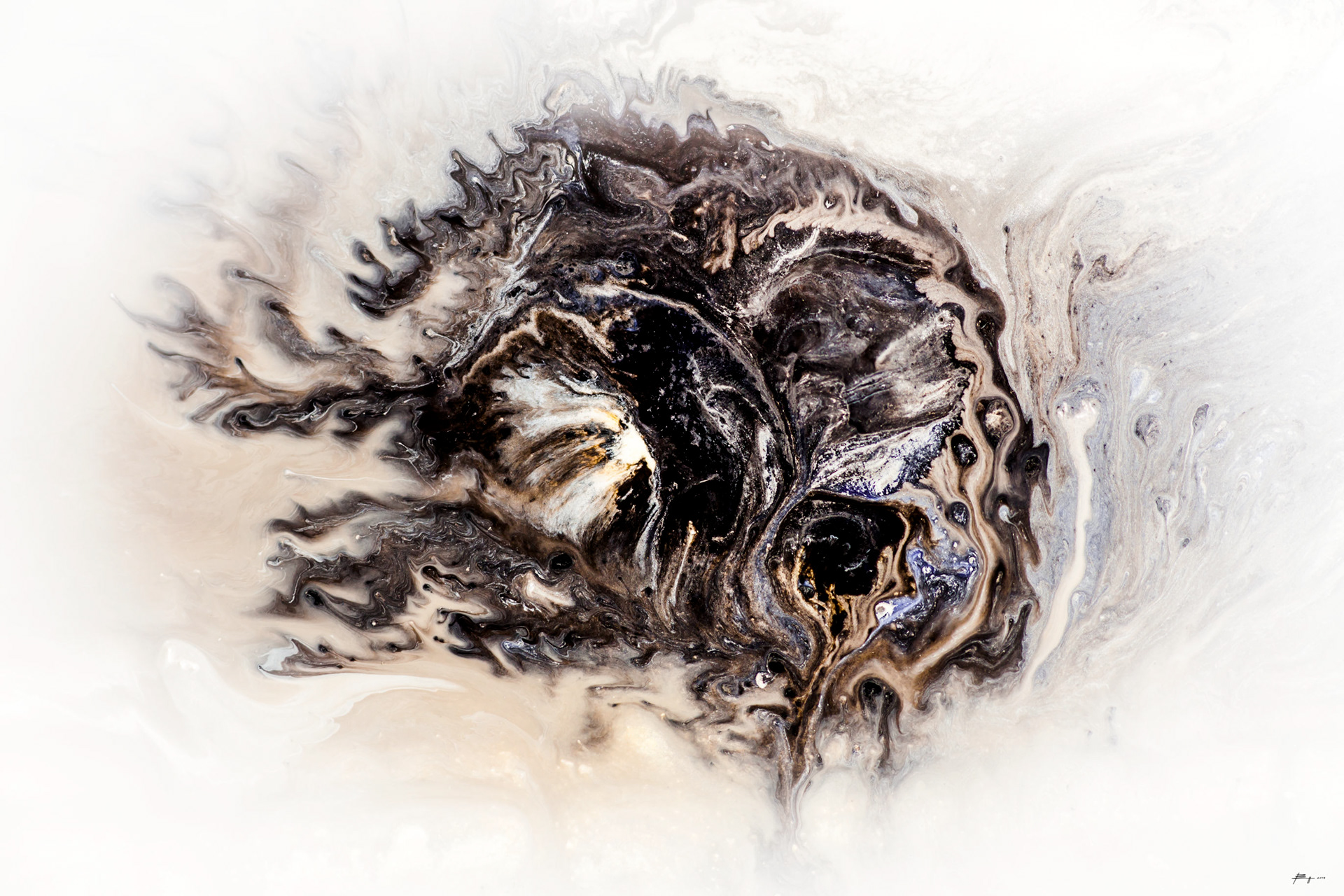 Nirvana II - 2019 - Gouache - Fine Art Print auf AluDibond 150x100