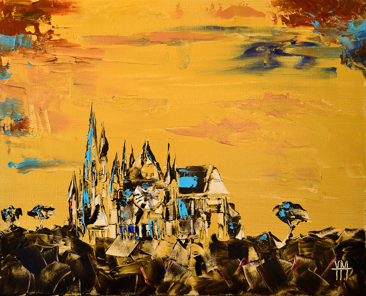 La Cathédrale d'or - 61 x 50 x 1,6 cm