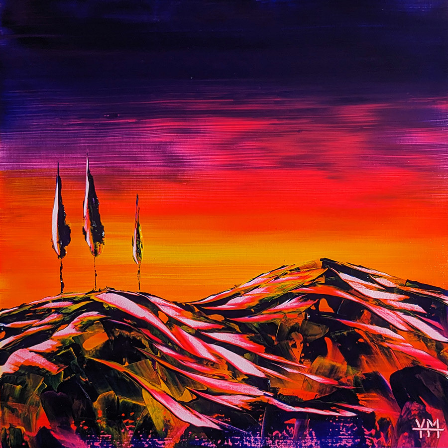 La plaine de cristal - 50 x 50 x 3,7 cm