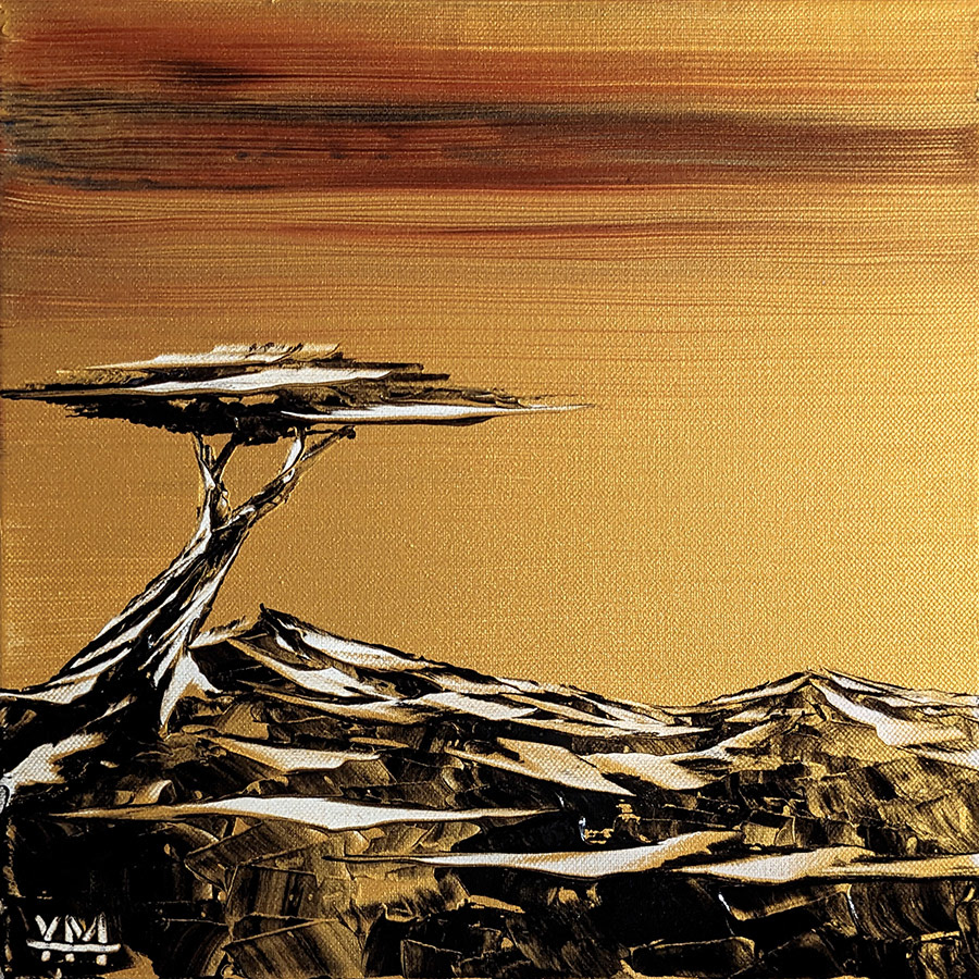 La plaine de cuivre 06 - 30 x 30 x 2 cm