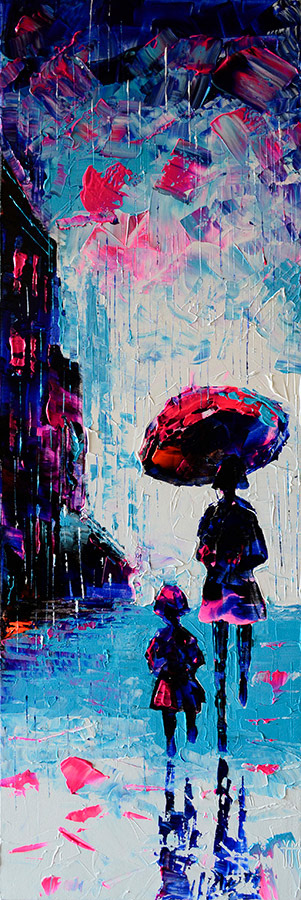 La nostalgie rose - 40 x 120 x 3,7 cm