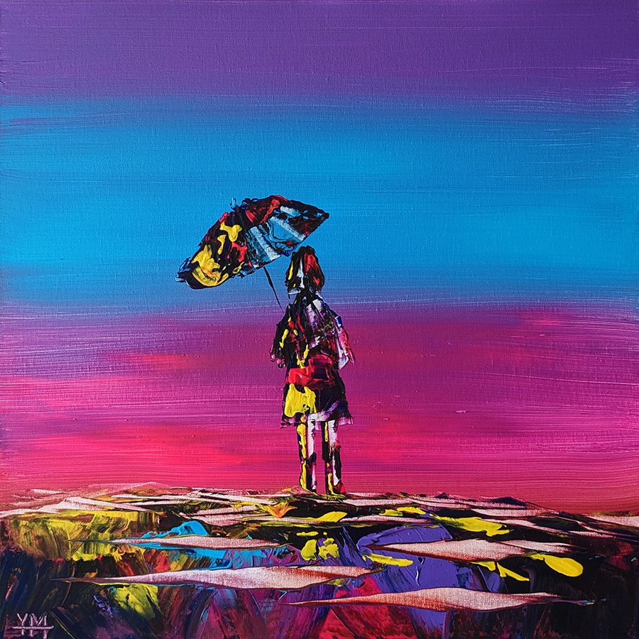 La visiteuse 02 - 60 x 60 x 60 x 3,7 cm