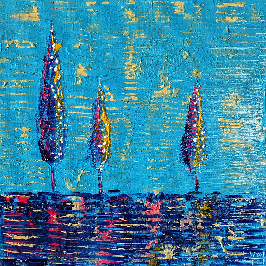 Rythme de la lumière 02 - 40 x 40 x 3,7 cm