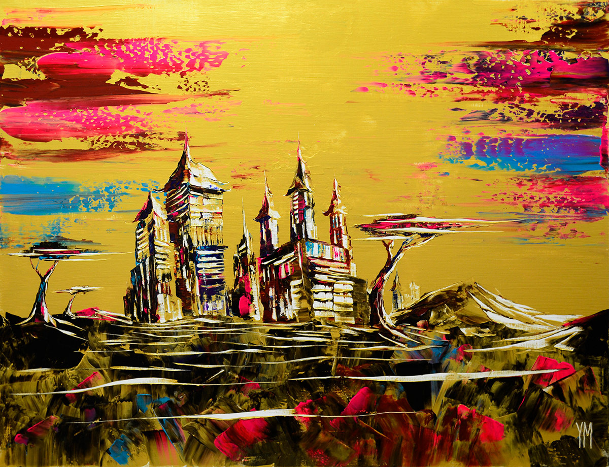 La ville de la sérénité - 116 x 89 x 2,3 cm
