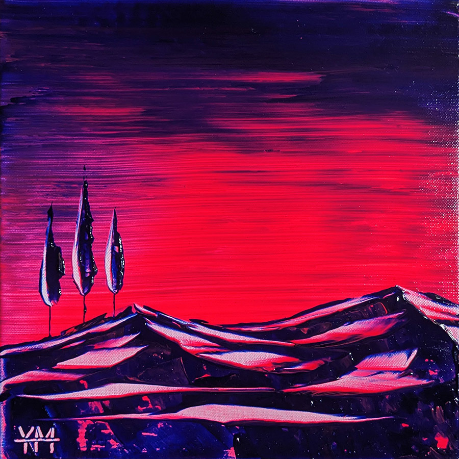 La brise rose - 30 x 30 x 2 cm