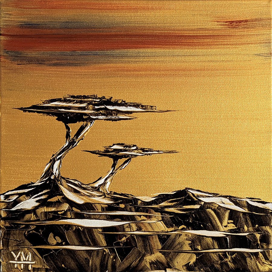 La plaine de cuivre 05 - 30 x 30 x 2 cm