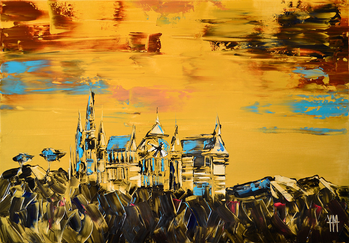 La Cathédrale d'or 2 - 116 x 81 x 2 cm