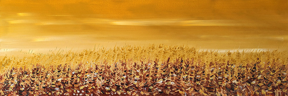 Galaxie de blé - 150 x 50 x 3,7 cm