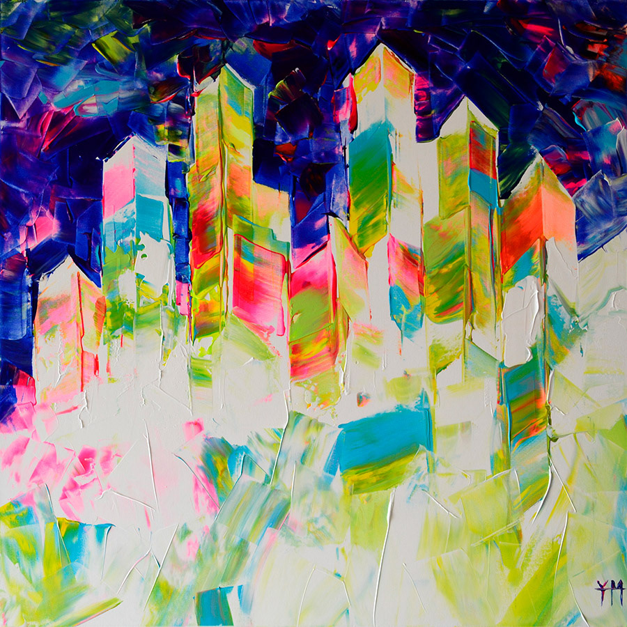 La cité de lumière - 80 x 80 x 3,7 cm