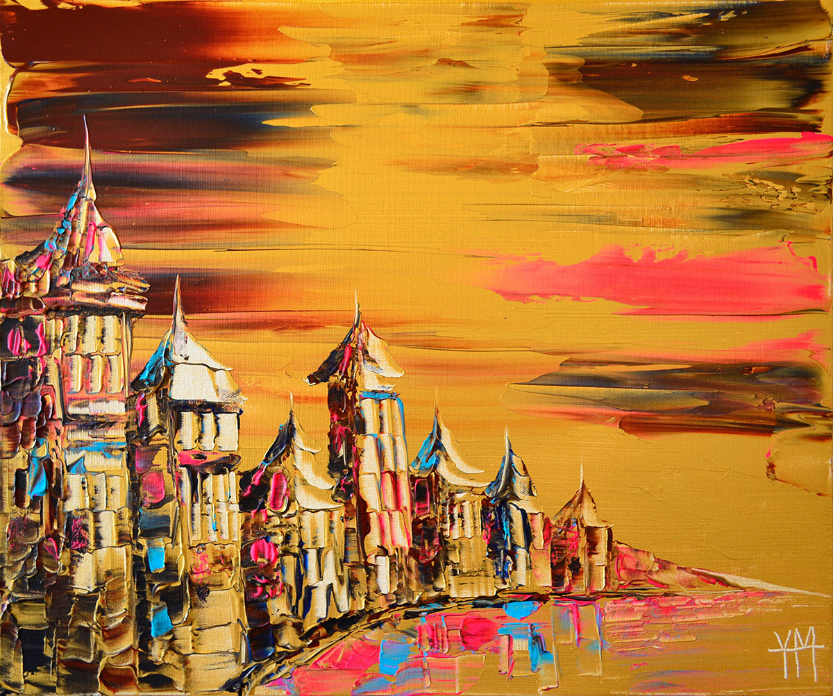 Le village des eaux roses 2 - 55 x 46 x 1,6 cm
