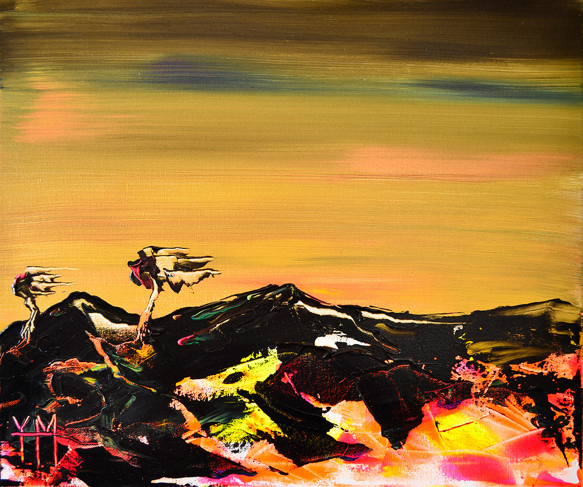 La plaine de feu - 55 x 46 x 1,6 cm