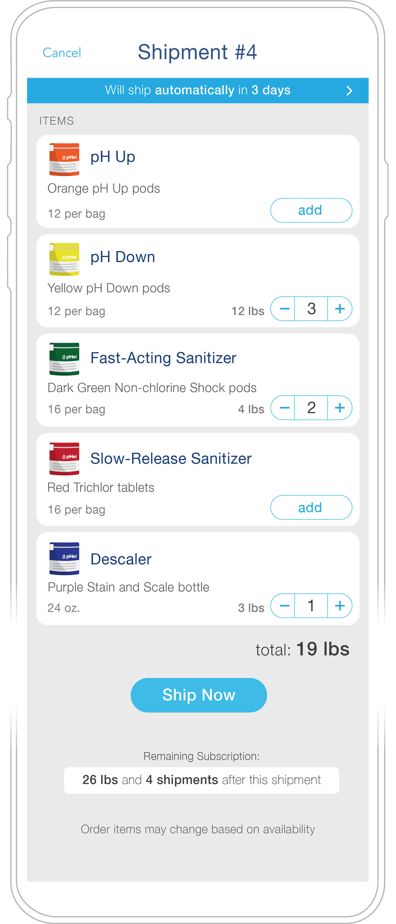 Shipment is set to "automatic shipment"