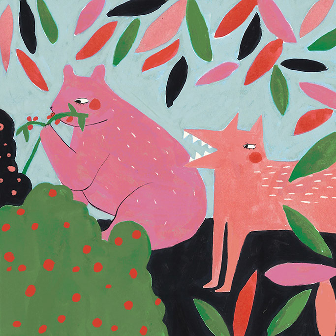 Day 4 FEAST: He came across a bear who was feasting on some berries and asked him if he knew where the moon was. The bear was too busy scoffing his face to answer.