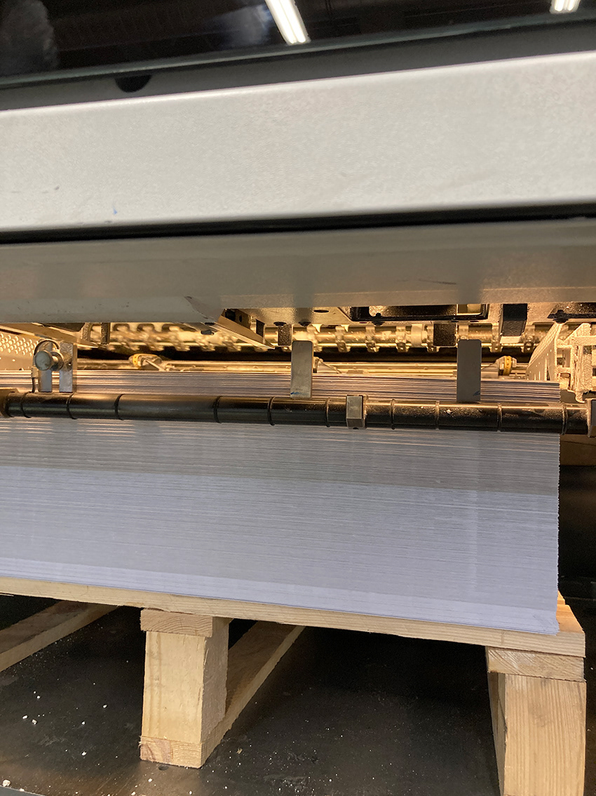 In wenigen Sekunden sind die Umschläge gedruckt