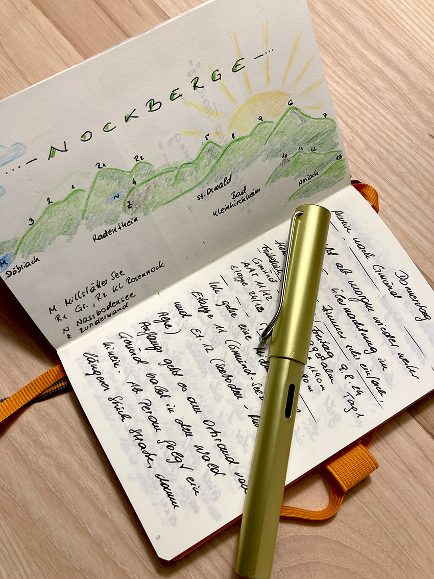 Wandertagebuch schreiben