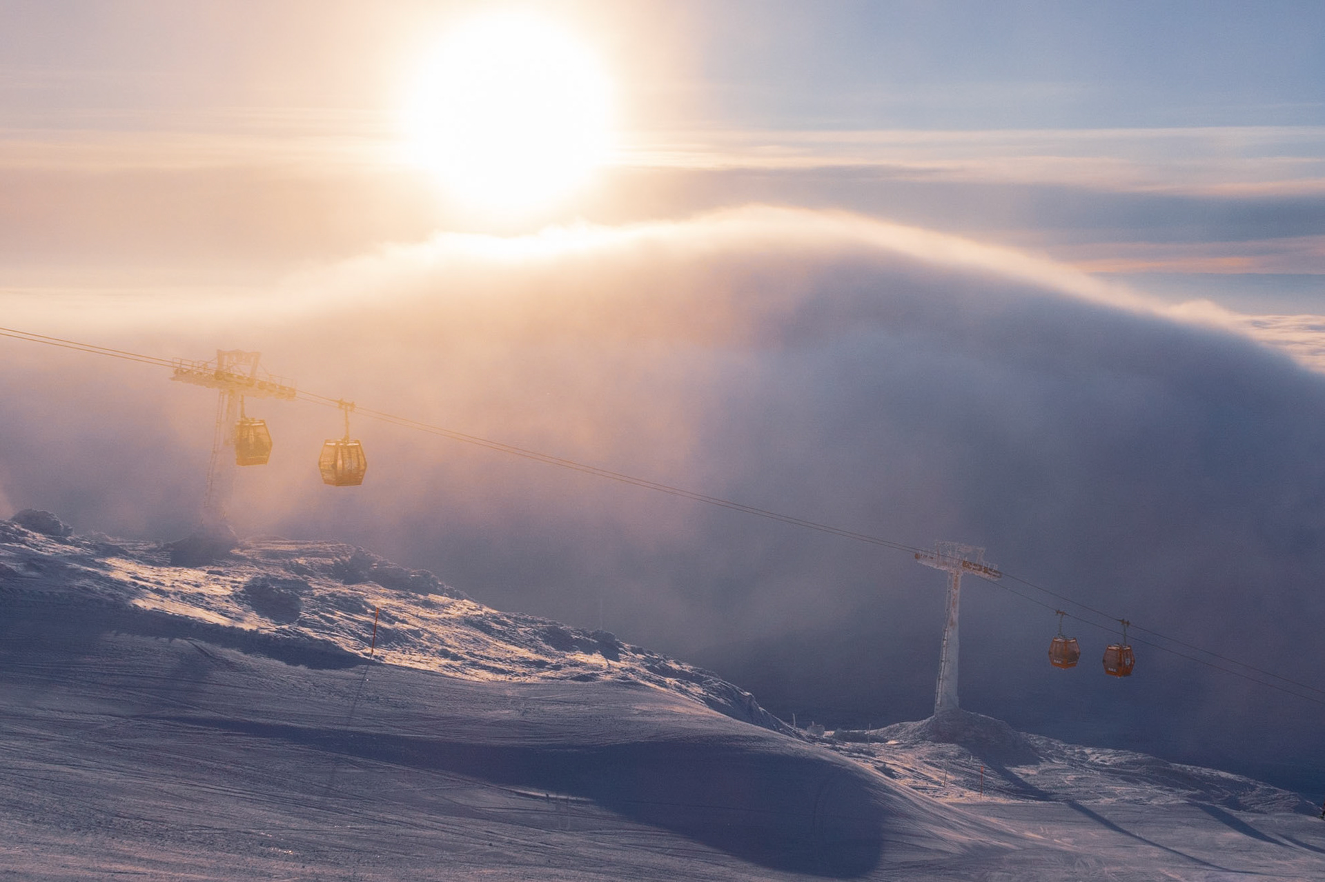 Dreamy sun over Åre